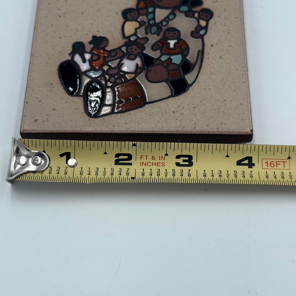Navajo Art Lot 4pc Silas NAV‎ Wedding Vase Teissedre Tile Alex Lee Sandpainting - Picture 4 of 12